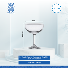 Ly Classic Saucer Champagne Ocean Thủy Tinh