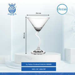 Ly Salsa Cocktail 210ml. Ø: 11cm Ø:Đáy: 7.3cm Ø:M 11cm 210ml Cao: 17cm 48 Cái/Thùng 6 Cái/Hộp Ocean Thủy Tinh OC 1521C07