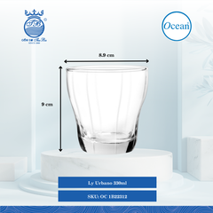Ly Urbano Ø: 8.9cm ØĐáy: 5.3cm ØMiệng: 8.8cm 330ml Cao: 9cm Ocean Thủy Tinh OC 1B22312