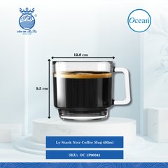 Tách Stack Noir Coffee Mug, 485ml Ø: 12.8cm 485ml Cao: 9.5cm Ocean Thủy Tinh OC 1P00341