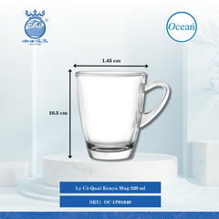 Ly Kenya Mug 320ml Ø: 11.45cm Ø:Đáy: 5.2cm Ø:M 8.3cm 320ml Cao: 10.3cm 48 Cái/Thùng 6 Cái/Hộp Ocean Thủy Tinh OC 1P01640