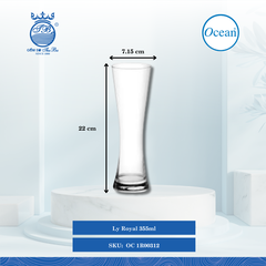 Ly Royal Ø: 7.1cm ØĐáy: 6.6cm ØMiệng: 7.1cm 355ml Cao: 22cm Ocean Thủy Tinh OC 1R00312