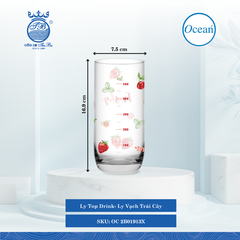 Ly Đo Lường Fine Drink In Hoa Các Loại Ocean Thủy Tinh