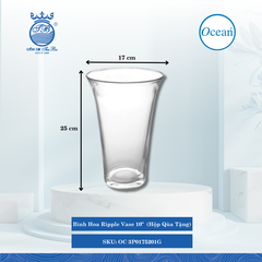 Bình Hoa (Hộp Qùa Tặng) Ø: 17cm ØĐáy: 7.8cm ØMiệng: 17cm Cao: 25cm Ocean Thủy Tinh OC 3P0175201G