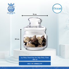 Lọ Thủy Tinh Pop Jar Nắp Thủy Tinh Ocean Thủy Tinh