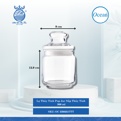 Lọ Thủy Tinh Pop Jar Nắp Thủy Tinh Ocean Thủy Tinh