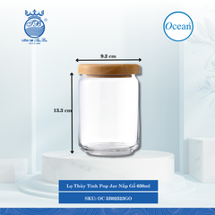 Lọ Thủy Tinh Pop Jar Nắp Gỗ Ocean Thủy Tinh