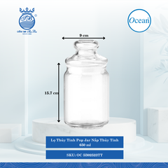 Lọ Thủy Tinh Pop Jar Nắp Thủy Tinh Ocean Thủy Tinh
