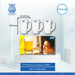 Hộp 3 Ly Beer Mug Hộp Qùa Tặng Ocean Thủy Tinh