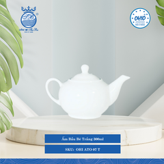 Ấm Bầu Bé A1 Trắng 300ml 10 Cái/Thùng Ohio Sứ OHI ATO 07 T