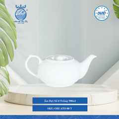 Ấm Dẹt A1 Trắng (Nhiều Sise) Ohio Sứ