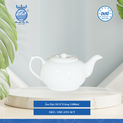 Ấm Dẹt A1 Trắng (Nhiều Sise) Ohio Sứ