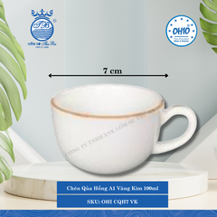 Chén Qủa Hồng A1 Vàng Kim (Nhiều Size) Ohio Sứ