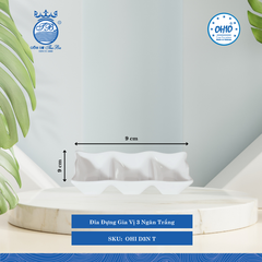 Đĩa Nhiều Ngăn A1 Trắng (Nhiều Loại, Nhiều Size) Ohio Sứ