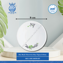 Đĩa Muối Tiêu 9 A1 Hoa Tigon Ø: 9cm 200 Cái/Thùng Ohio Sứ OHI DMT9 HT