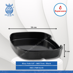Khay Suki J&K Trơn Black (Nhiều Size) Superware Nhựa