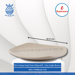 Dĩa Vuông Cạnh Tròn Nhám J&K Nhám Clay Light Brown (Nhiều Size) Superware Nhựa