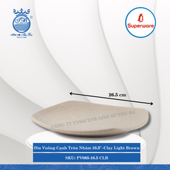 Dĩa Vuông Cạnh Tròn Nhám J&K Nhám Clay Light Brown (Nhiều Size) Superware Nhựa