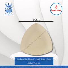 Dĩa Tam Giác Nhám 8'' J&K Nhám Stone (Nâu Đá) Dài: 20.5cm Rộng: 20.5cm Cao: 3.5cm Superware Nhựa PV160-8 S