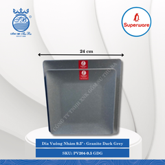 Dĩa Vuông Nhám J&K Nhám Granite Dark Grey (Nhiều Size) Superware Nhựa