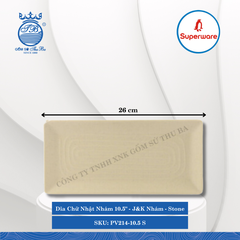 Dĩa Chữ Nhật Nhám Có Vân J&K Nhám Stone (Nhiều Size) Superware Nhựa