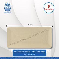 Dĩa Chữ Nhật Nhám Có Vân J&K Nhám Stone (Nhiều Size) Superware Nhựa