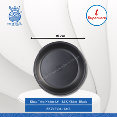 Khay Tròn Nhám J&K Nhám Black (Nhiều Size) Superware Nhựa