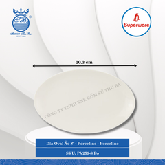 Dĩa Oval Porceline Porceline (Nhiều Size) Superware Nhựa