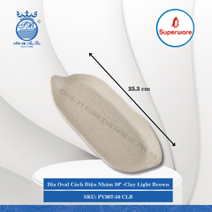 Dĩa Oval Cách Điệu Nhám J&K Nhám Clay Light Brown (Nhiều Size) Superware Nhựa