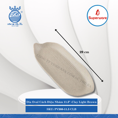 Dĩa Oval Cách Điệu Nhám J&K Nhám Clay Light Brown (Nhiều Size) Superware Nhựa