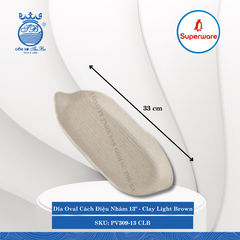 Dĩa Oval Cách Điệu Nhám J&K Nhám Clay Light Brown (Nhiều Size) Superware Nhựa