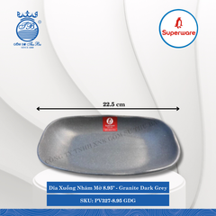 Dĩa Xuồng Nhám Mờ J&K Nhám Mờ Granite Dark Grey (Nhiều Size) Superware Nhựa