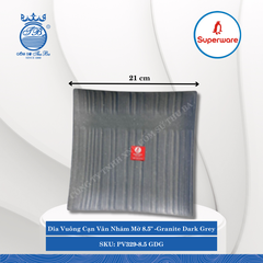 Dĩa Vuông Cạn Nhám Mờ J&K Nhám Mờ Granite Dark Grey (Nhiều Size) Superware Nhựa