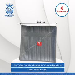 Dĩa Vuông Cạn Nhám Mờ J&K Nhám Mờ Granite Dark Grey (Nhiều Size) Superware Nhựa
