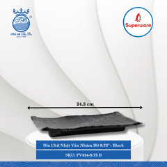 Dĩa Chữ Nhật Vân Nhám Mờ J&K Nhám Mờ Black (Nhiều Size) Superware Nhựa