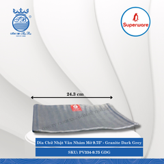 Dĩa Chữ Nhật Vân Nhám Mờ J&K Nhám Mờ Granite Dark Grey (Nhiều Size) Superware Nhựa