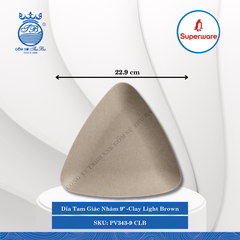 Dĩa Tam Giác J&K Nhám Clay Light Brown (Nhiều Size) Superware Nhựa