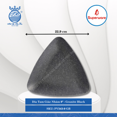 Dĩa Tam Giác Nhám J&K Nhám Granite Black (Nhiều Size) Superware Nhựa