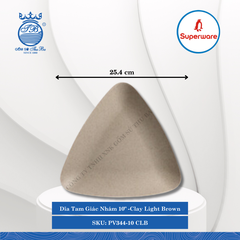 Dĩa Tam Giác J&K Nhám Clay Light Brown (Nhiều Size) Superware Nhựa