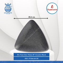 Dĩa Tam Giác Nhám J&K Nhám Granite Black (Nhiều Size) Superware Nhựa