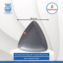 Dĩa Tam Giác J&K Nhám Granite Dark Grey (Nhiều Size) Superware Nhựa