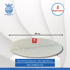 Dĩa Oval Cạn Nhám J&K Nhám Clay Light Brown (Nâu Đất Nhạt) (Nhiều Size) Superware Nhựa