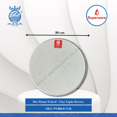 Dĩa Nhám Tròn J&K Nhám Clay Light Brown (Nâu Đất Nhạt) (Nhiều Size) Superware Nhựa