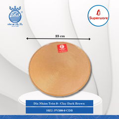 Dĩa Nhám Tròn J&K Nhám Clay Dark Brown (Nâu Đất Đậm) (Nhiều Size) Superware Nhựa