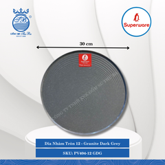 Dĩa Nhám Tròn J&K Nhám Granite Dark Grey (Xám Granite) (Nhiều Size) Superware Nhựa