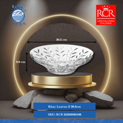 Khay Laurus, 30.5 cm Ø: 30.5cm C: 9.9cm 1 Cái/Hộp RCR Crystal Thủy Tinh RCR 25593020106