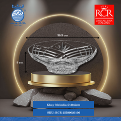 Khay Melodia, 30.5 cm Ø: 30.5cm C: 9cm 1 Cái/Hộp RCR Crystal Thủy Tinh RCR 25599020106