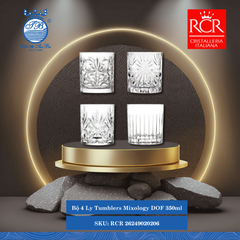 Bộ 4 Ly Mixology Nhiều Size RCR Crystal Thủy Tinh