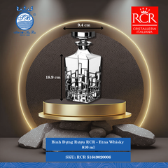 Bình Đựng Rượu Etna Whisky, 810 ml Ø: 9.4cm 810ml C: 18.9cm 1 Cái/Hộp RCR Crystal Thủy Tinh RCR 51649020006