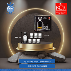 Bộ 01 Bình 750 ml và 06 Ly 300 ml Opera Whisky RCR Crystal Thủy Tinh RCR 73270020206